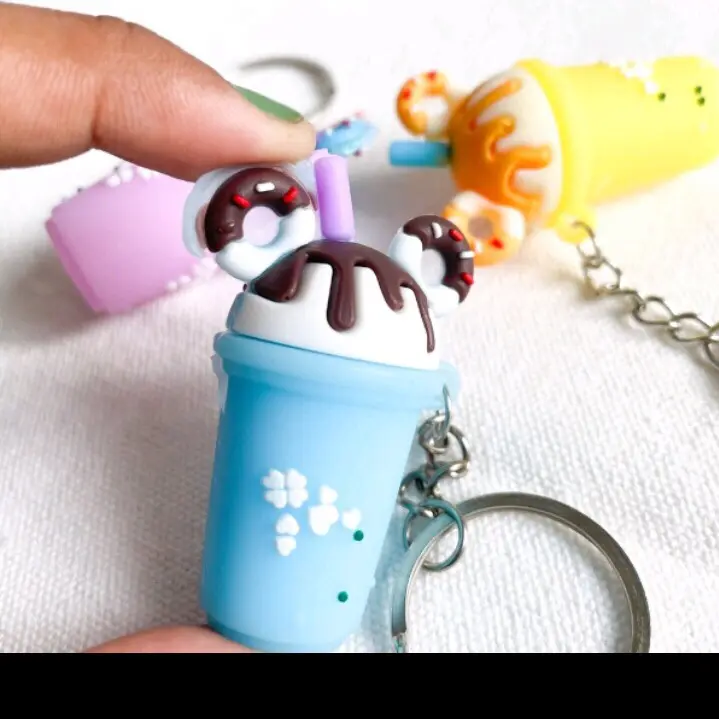 GANTUNGAN KUNCI BOBA DONAT GANCI MILK TEA ES KRIM KEY CHAIN KEY