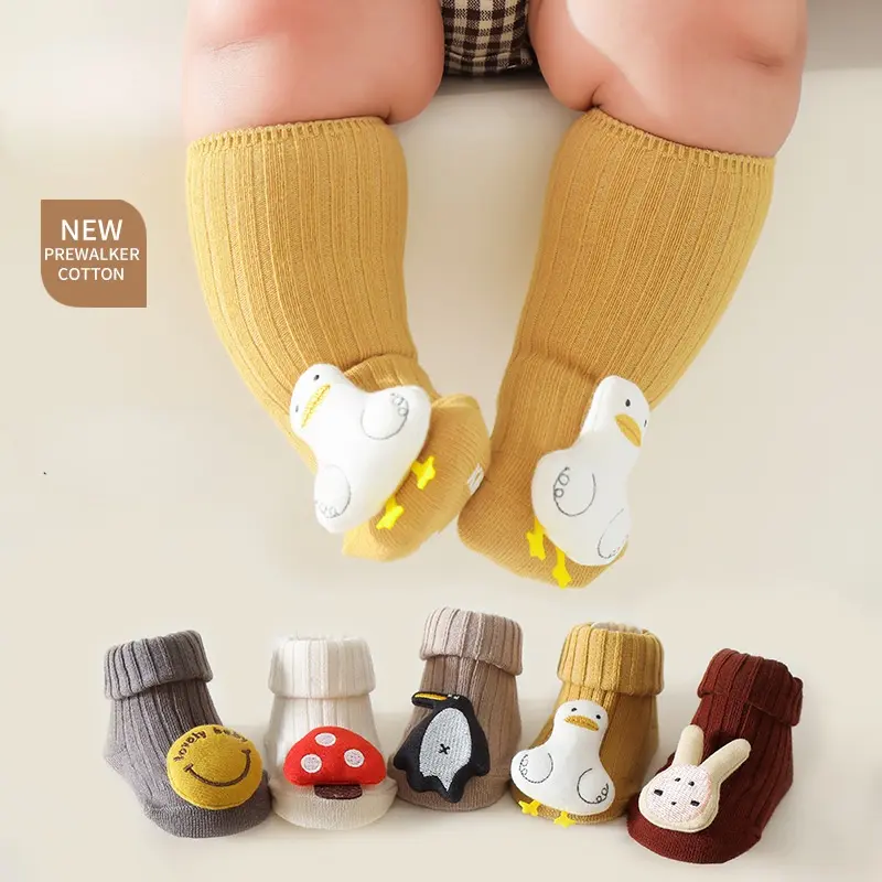 Baby Socks Autumn Winter Cartoon 3D Doll Newborn Baby Socks Dispensing Non-slip Toddler Socks High Class Boy Girls Socks