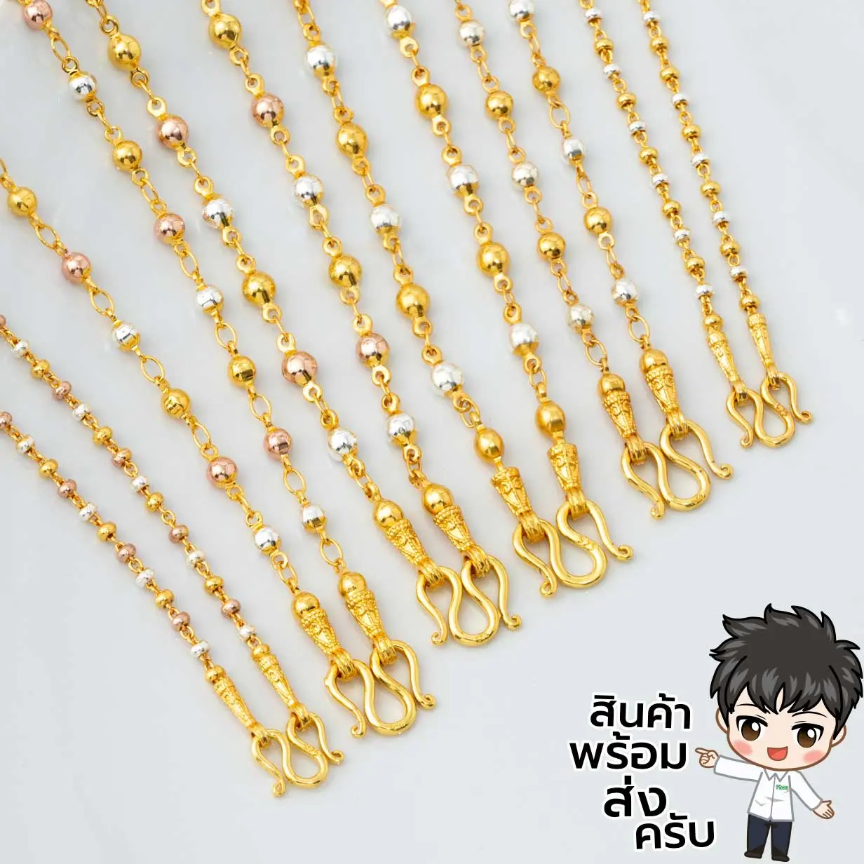 สร้อยเม็ดพริก สร้อยสแตนเลส  แท้ สร้อยคอห้อยพระ สร้อยคอ18k อิตาลี สร้อย 3 กษัตริย์แท้  สร้อยคอ 20 24 นิ้ว สร้อยอิตาลี ห่วง กลม ลูกปัด ไม่ลอก สร้อยคอ เกรดพรีเมียม เคลือบด้วยโลหะ หญิง ผู้ชาย ประจำวัน ครบรอบ วันเกิด