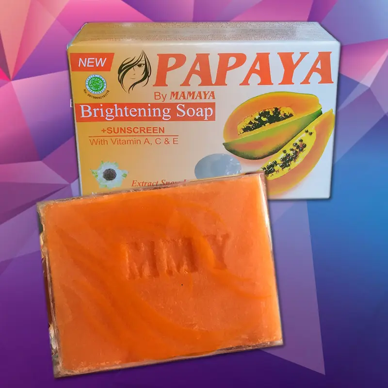Sabun Papaya By Mamaya Sabun Pemutih Kulit Wajah Cerah Glowing 135 gram Tubuh Vitamin 2