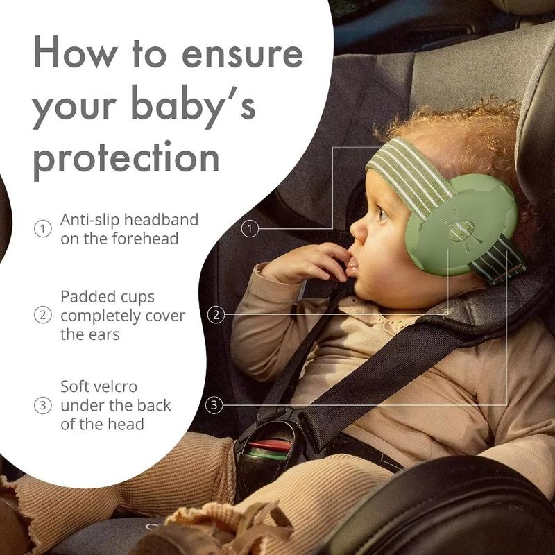 Product Introduction of Comfortable Adjustable Baby Noise Reduction Earmuffs Hearing Protection ABS Noise Cancelling Headphones with Elastic Headband Improves Sleep Infant Ear Muffs for Babies and Toddlers 16