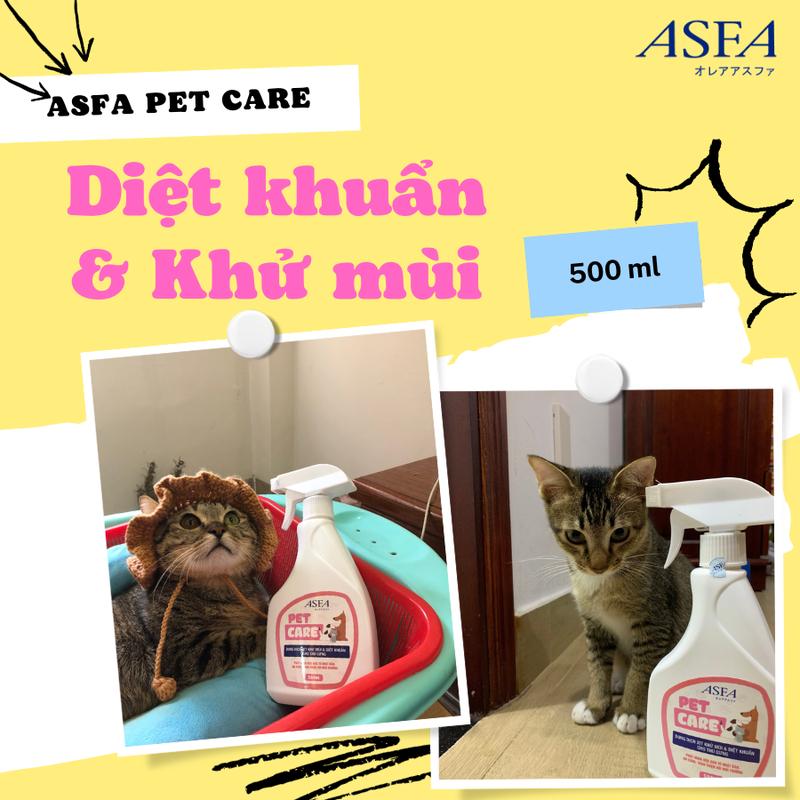 Product Introduction of Xịt Khử Mùi, Diệt Khuẩn An Toàn Cho Thú Cưng ASFA Pet Care 500ml 0