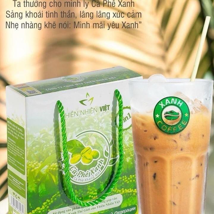 Cafe Xanh hộp 30 gói Lượng đường thấp