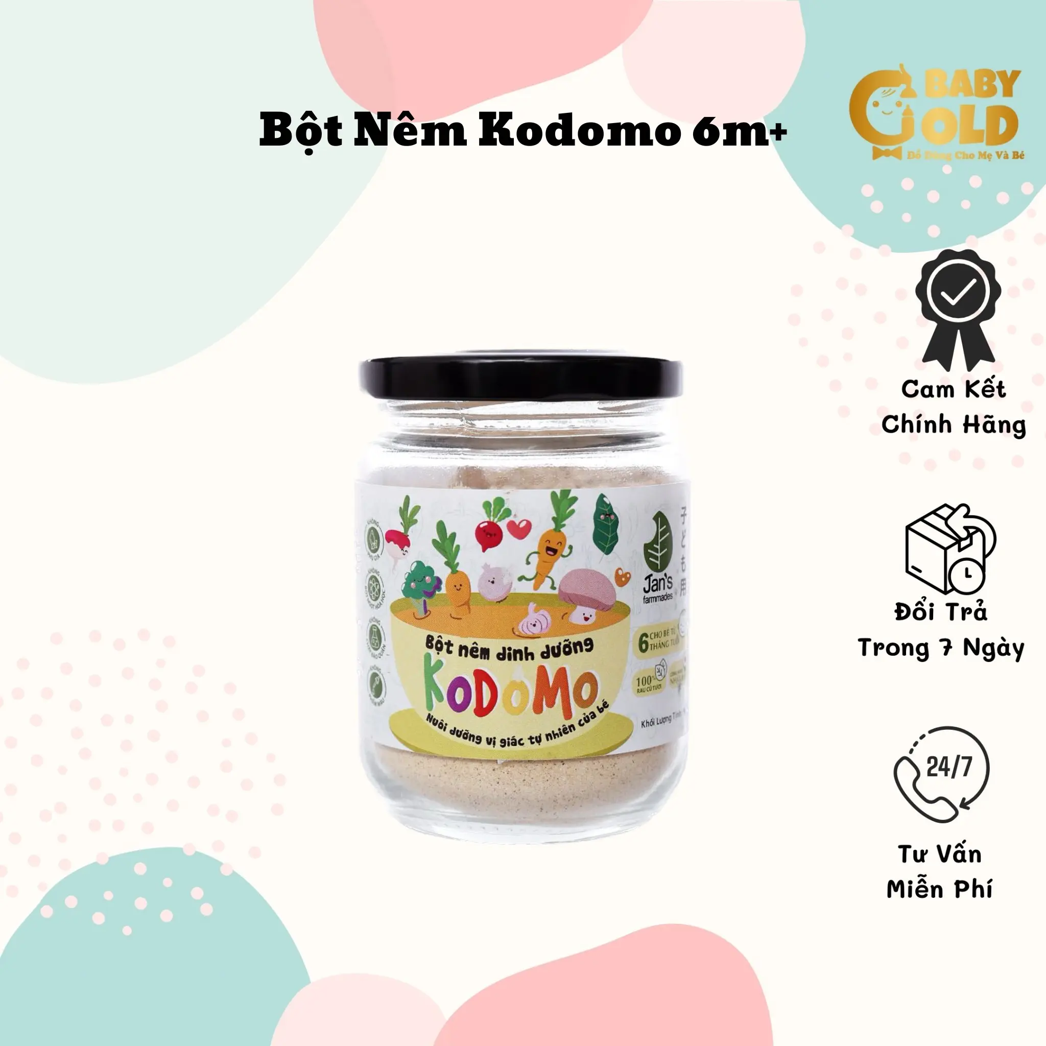 [ HÀNG CHÍNH HÃNG ] BỘT NÊM RAU CỦ KODOMO 90G