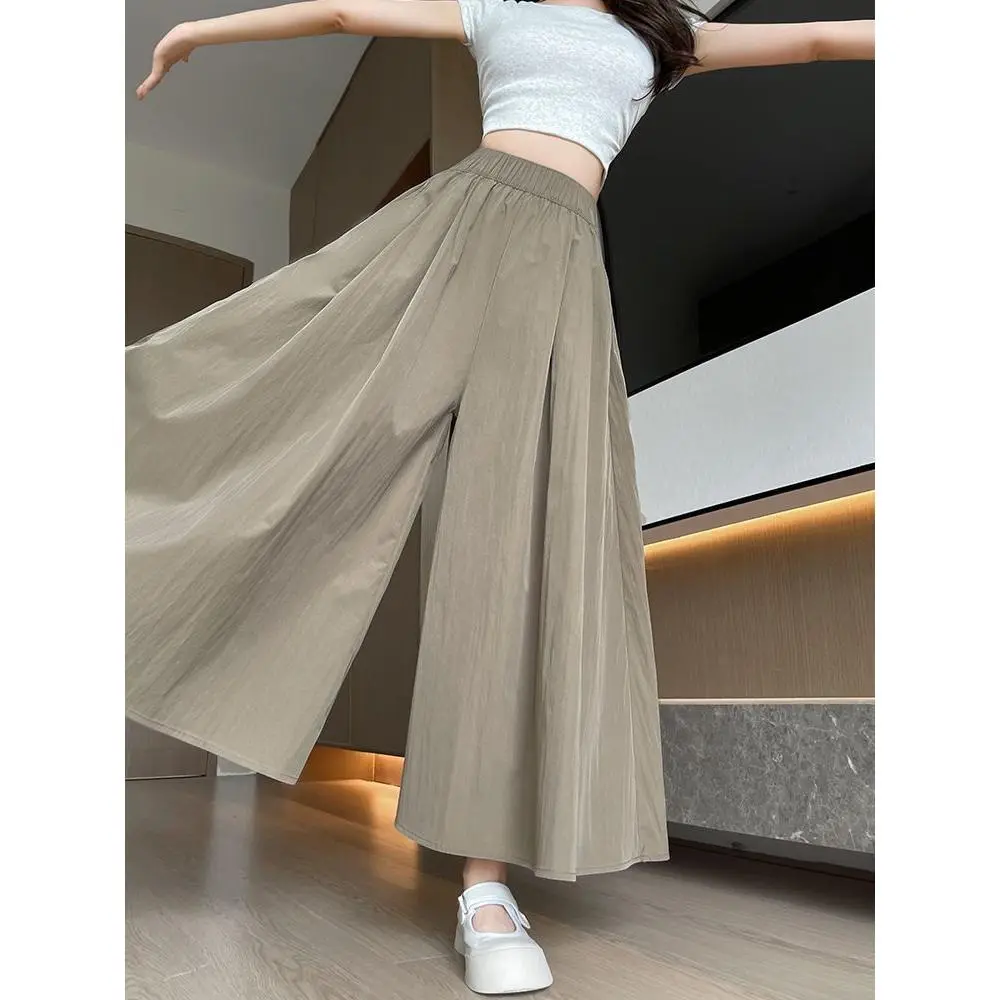 Women's Yamamoto Culottes 2024 Summer New High Waist Drooping Loose Pantskirt Casual Dress