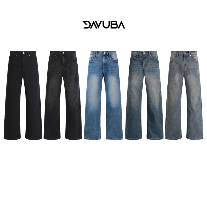 Quần Jeans Ống Rộng DAVUBA trơn SM113 0