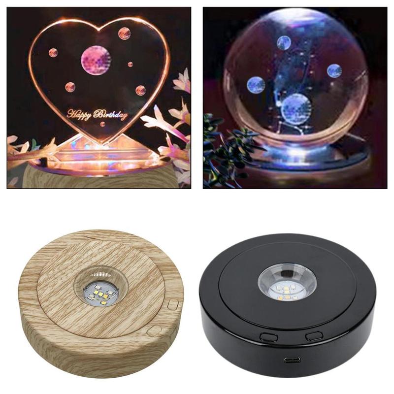 Rotating Display Stand with LED Lights with USB Cable Electric - TikTok ...