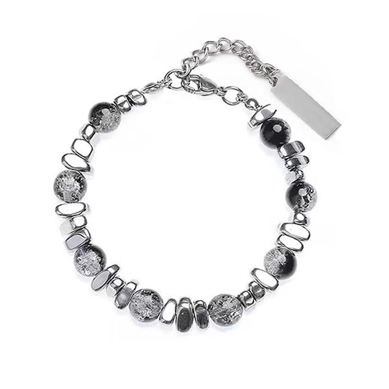 Lắc tay nam thép titan thời trang, Vòng tay chuỗi hạt khâu giả vỡ, độc đáo, cá tính, Unisex Phụ Kiện Đeo Tay