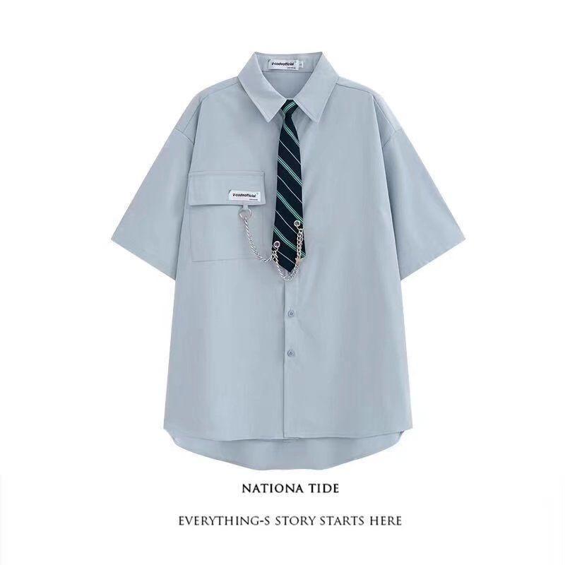 Áo Sơ Mi Cà Vạt JK Nhật Bản Phong Cách Preppy Thanh Lịch Phong Cách Hàn Quốc, Thương Hiệu Hợp Xu Hướng Nam Và Nữ, Áo Dáng Rộng Mùa Xuân, 2024, Phong Cách Hoang Dã 4