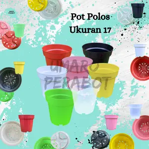 Pot Polos Ukuran 17 / Pot Tinggi / Pot Srondol / Pot Tanaman / Pot Bunga / Pot Plastik / Umaro Perabot