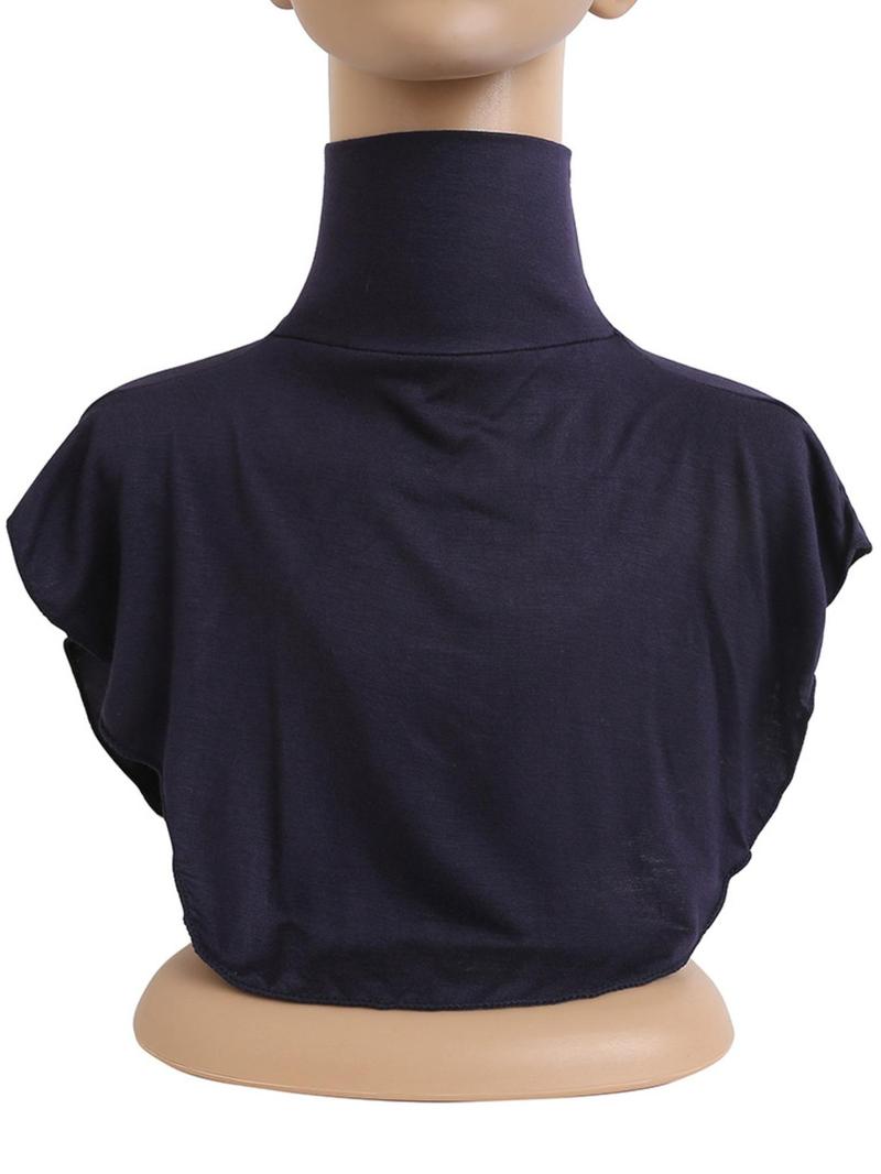 Product Introduction of Solid Color Dickey Collar, High Elastic Neck Cover for Women & Men, Fashion Accessories for Daily Wear 6