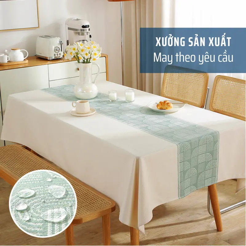 Khăn Trải Bàn Chống Thấm, Khăn Trải Bàn Decor, Trải Bàn Ăn, Bàn Trà, Bàn Làm Việc, Phong Cách Bắc Âu 0
