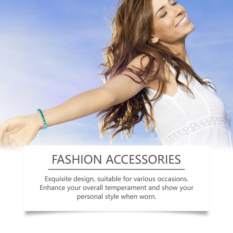Product Introduction of Blue Turquoise Bracelet Personality Simple Elegant Versatile Fashion Accessory Hand Decoration Portable Bracelet 6
