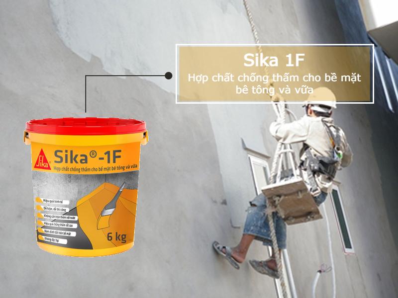 [Sika] Sika 1F – Chống thấm mái, sân thượng, nhà vệ sinh, seno – 6kg 2