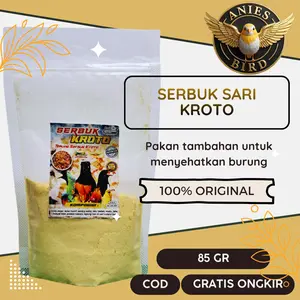 Serbuk Sari Kroto 85g Tepung Serbuk Kroto Pakan Tambahan Kaya Protein Semua Burung Kicau