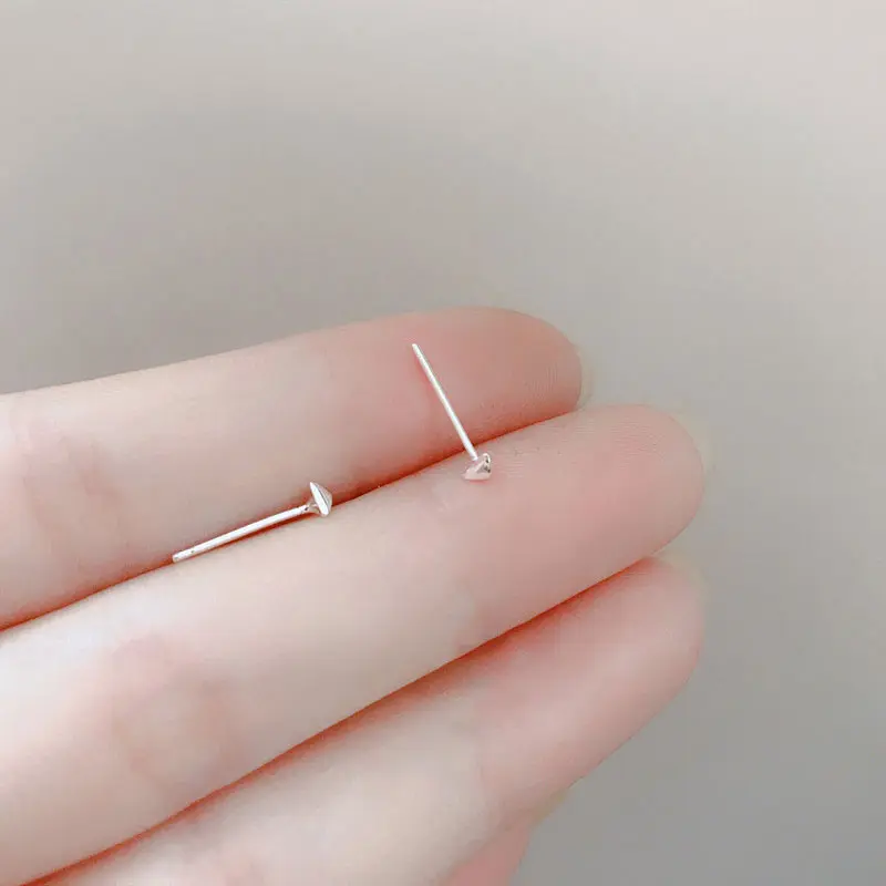 【Jojoo】Simple personality geometric small earrings earrings ear piercing student couple earrings 2