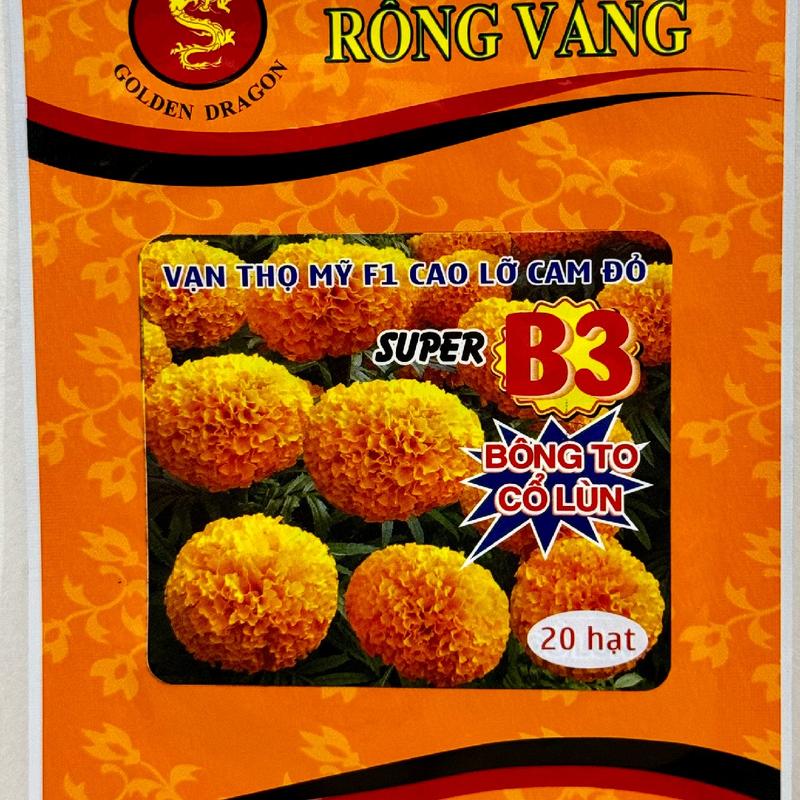 Hạt giống hoa vạn thọ rồng vàng b3 gói 20 hạt.bông to , cổ lùn.