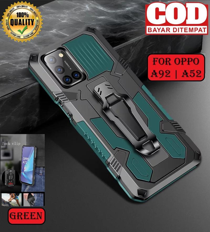 Product Introduction of CASING HP OPPO A52/OPPO A92 CASING STANDING BACK KLIP HARD CASE ROBOT NEW COVER TPU 18