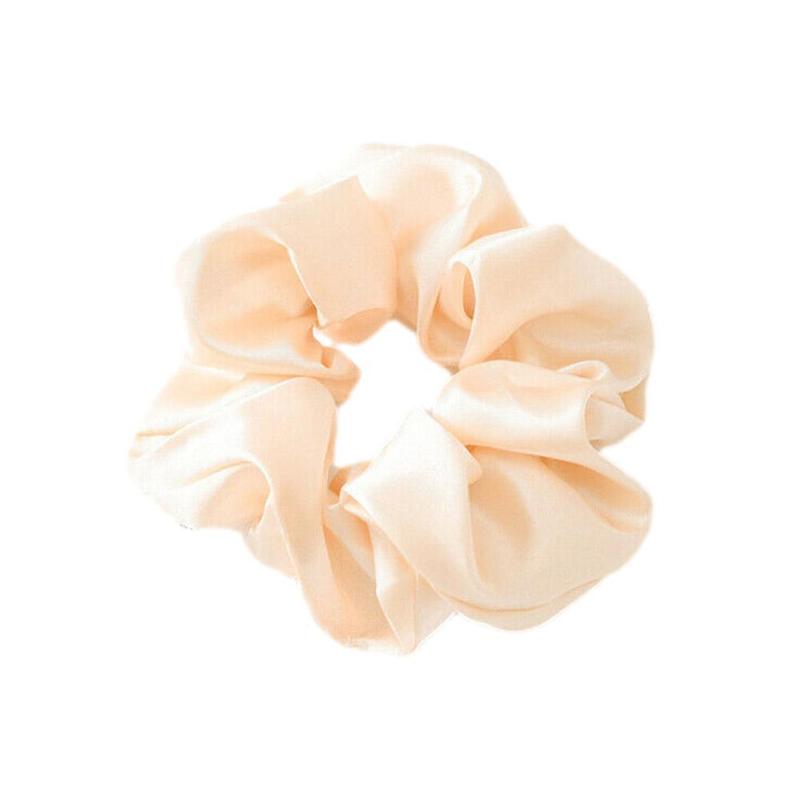 Product Introduction of Lotus Root Pink Dingbu Large Intestine Ring Hair Ring Color Solid Headwear Cloth Set Headstring O0J2 49