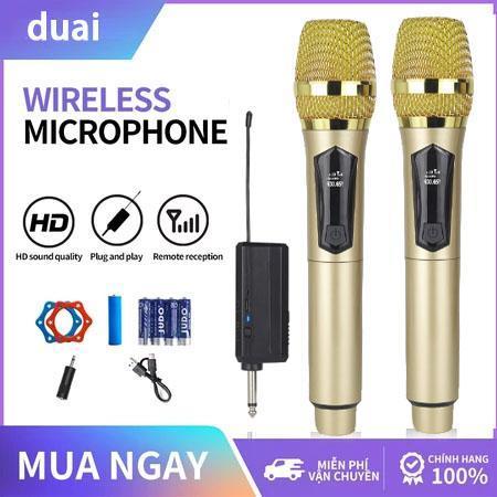 [Chụp ảnh loa +nhắn tin shop trước khi mua] Mic hát karaoke, Micro không dây UHF sạc chuyên nghiệp , thích hợp cho mọi dịp giải trí - LAMJAD STORE
