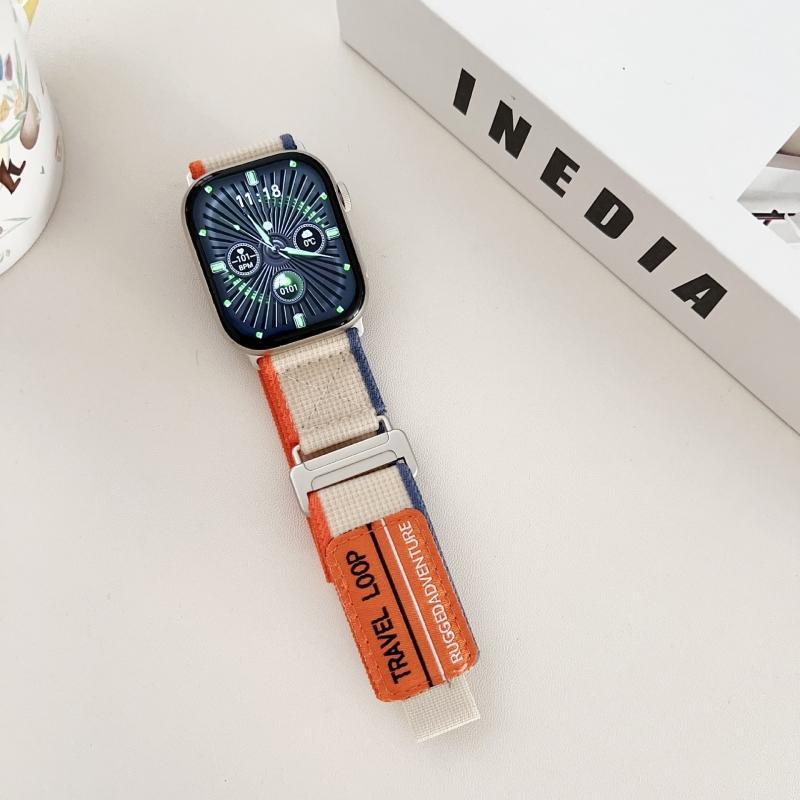 Nylon Braided Watch Band (Band Only), 1 Count Replacement Watch Band Compatible with Apple Watch Series, Smart Watch Accessories 4