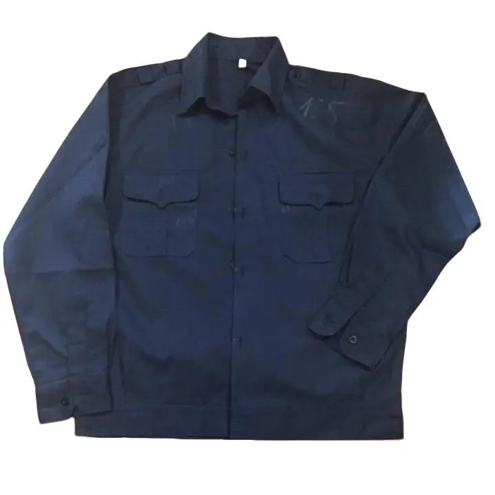 Áo bảo hộ lao động Đồng phục bảo hộ lao động Áo công nhân màu tím than Top Menswear Nam Sơ Mi