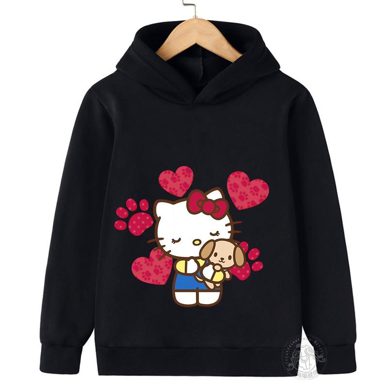 Product Introduction of Hello Kitty kawaii children's fashion girls autumn clothing baby girl sweatshirt children's hoodie toddler casual sportswear 3