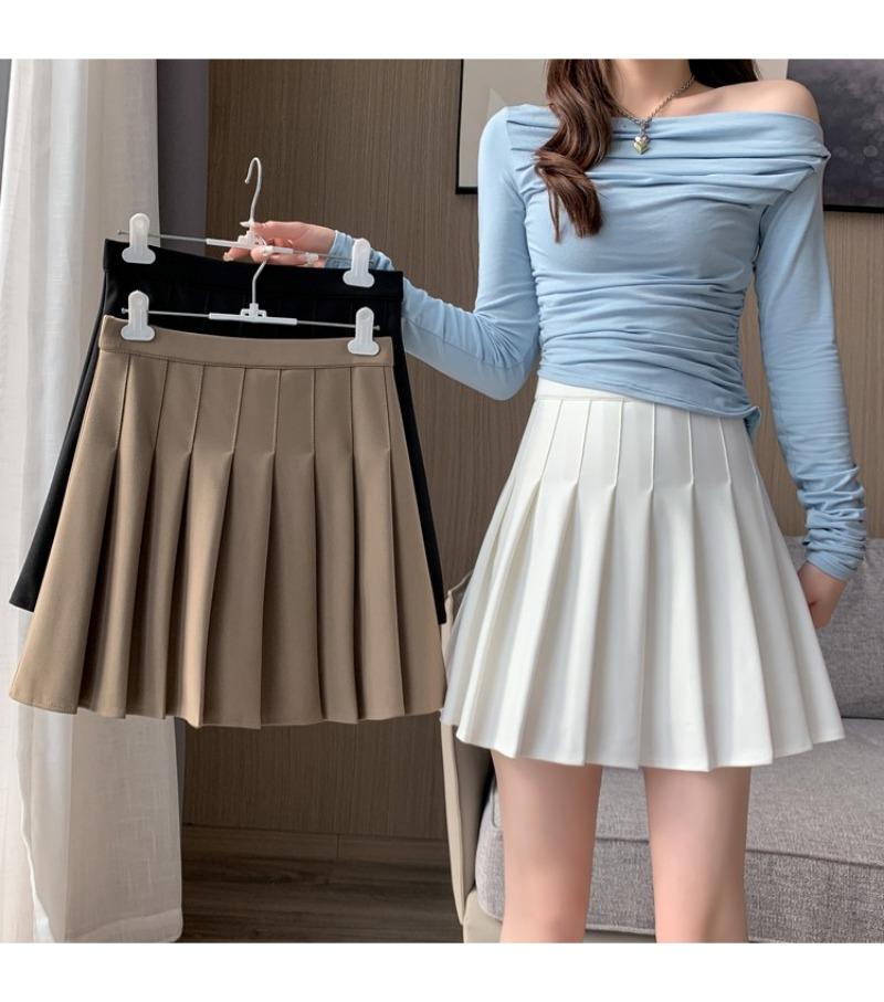 Product Introduction of Chân Váy Xếp Ly, Chân Váy Đồng Phục JK, Chân Váy Nửa, Chân Váy Mùa Xuân / Mùa Hè, Eo Co Giãn, Kéo Dài, Quần An Toàn, Có Khóa Kéo 14