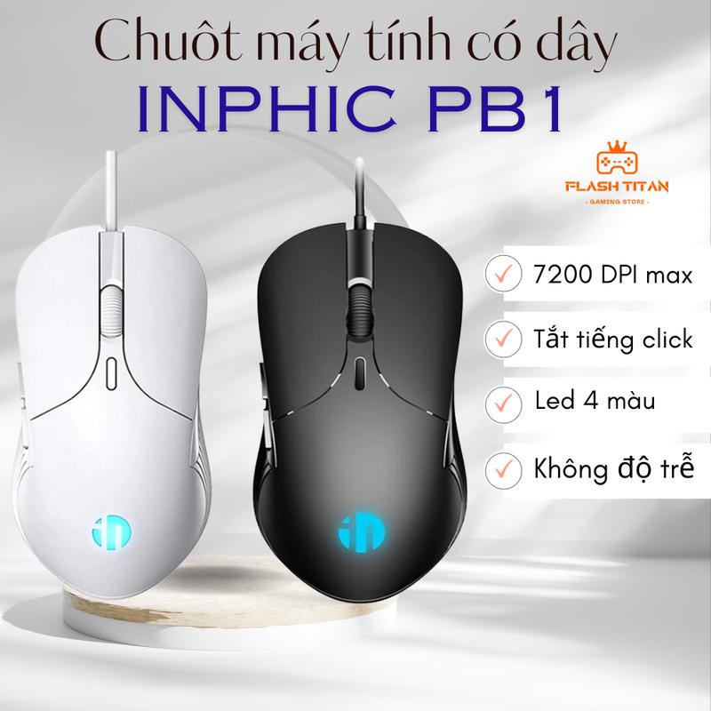 Chuột Máy Tính Chơi Game INPHIC PB1 - DPI 7200 Phù hợp chơi game, làm việc văn phòng, Chuột cho máy tính, PC