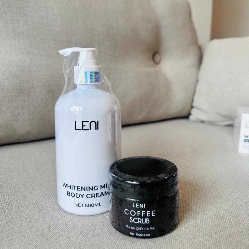 LENI KEM BODY VÁNG SỮA SIZE 500ML+ TẶNG KÈM 1 TDC k embody
