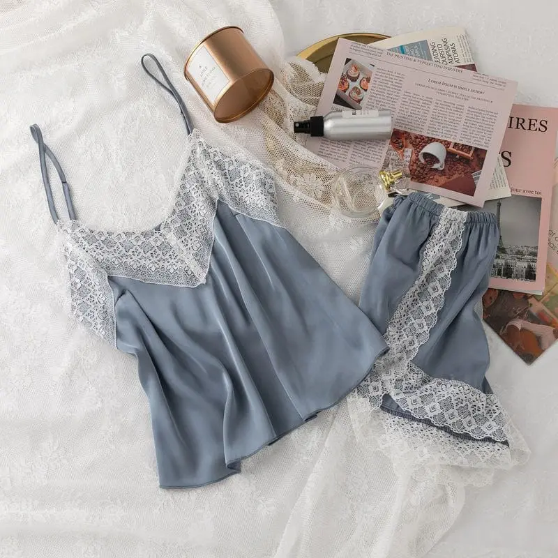 Baju tidur wanita bahan satin silk 027 4
