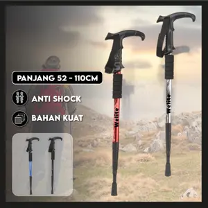WELITE Trekking Pole Ultralight 110cm Antishock Telescopic Tongkat Gunung Mendaki Hiking Tracking Outdoor Camping