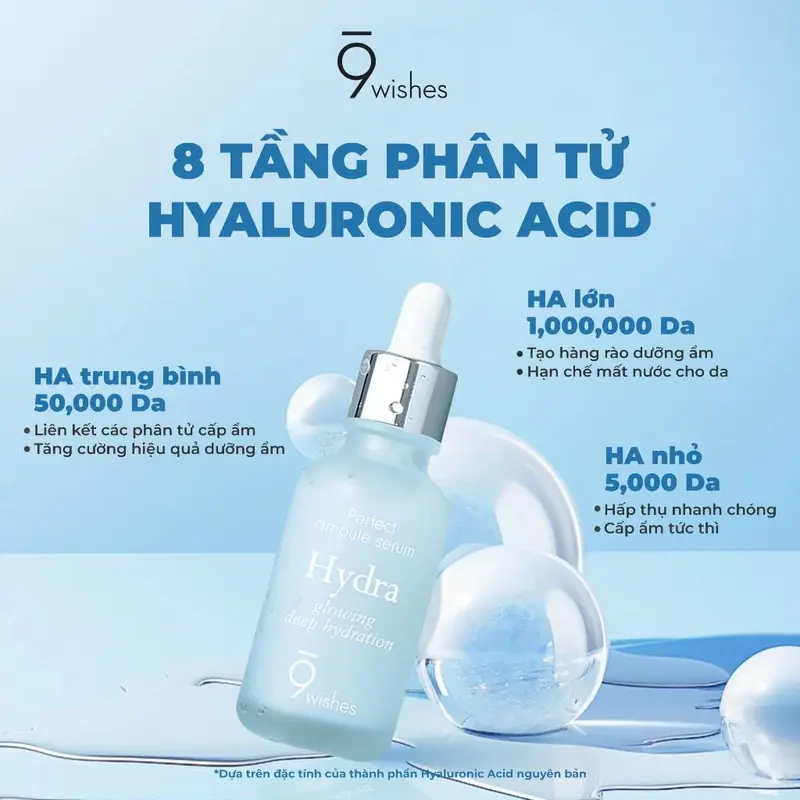 9 Wishes Tinh chất Hydra Ampule II 30ml Dưỡng Ẩm Da Cấp Ẩm Chăm Sóc Da 3