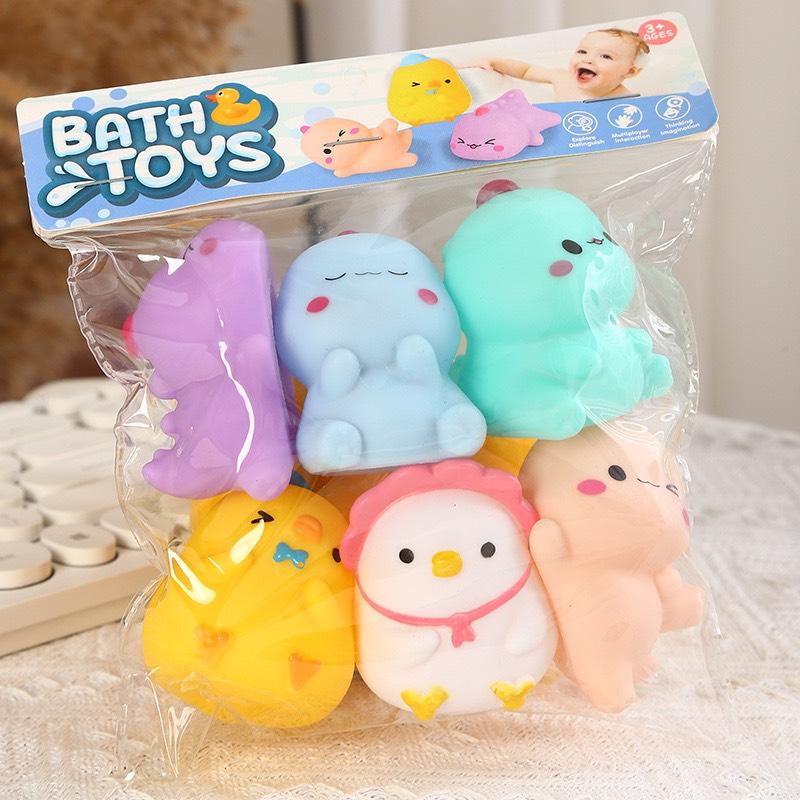  Set 6 Đồ chơi thú bóp kêu ChipChip nhiều hình ngộ nghĩnh đáng yêu Đồ chơi thú nhà tắm cho bé 