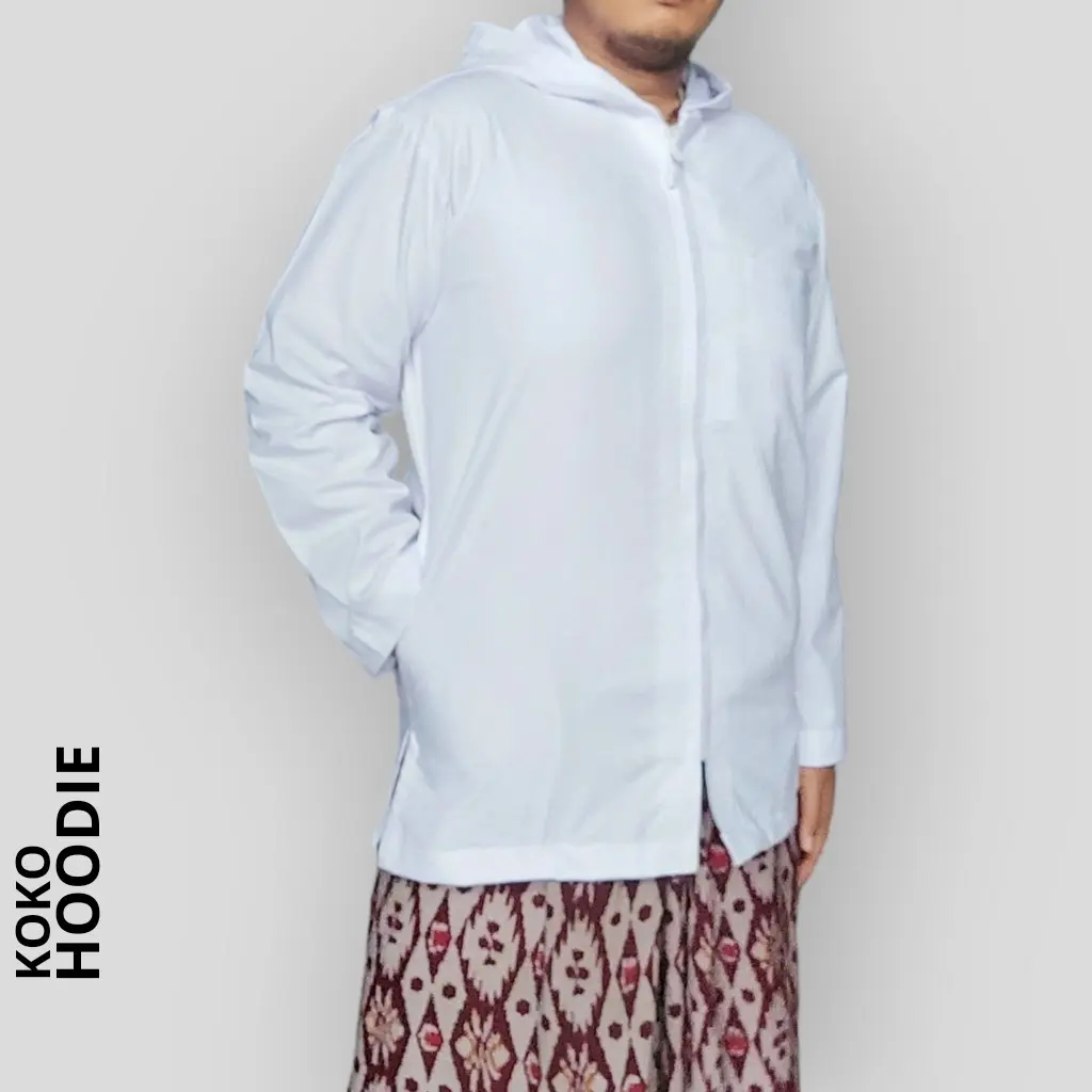Koko hoodie Alfa reyhan / baju taqwa jaket hoodie Poliester Dewasa Muslim Pria