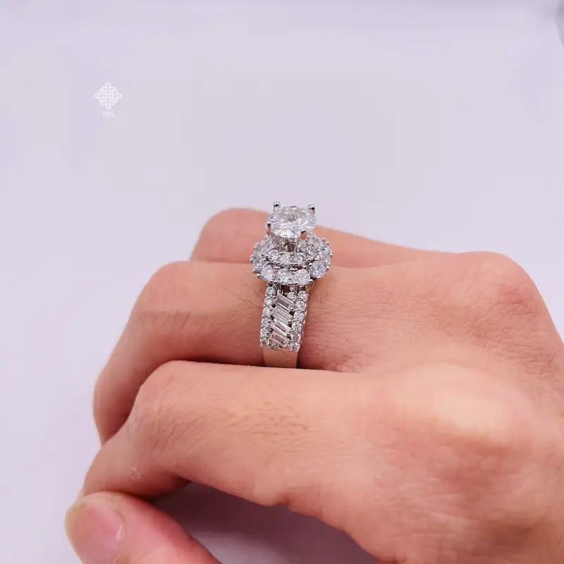 Nhẫn titan không phai không rỉ sét màu vàng hoặc trắng mã 18, Nhẫn titan nữ bền màu, trangsucmoiluatuoi.RIn 2