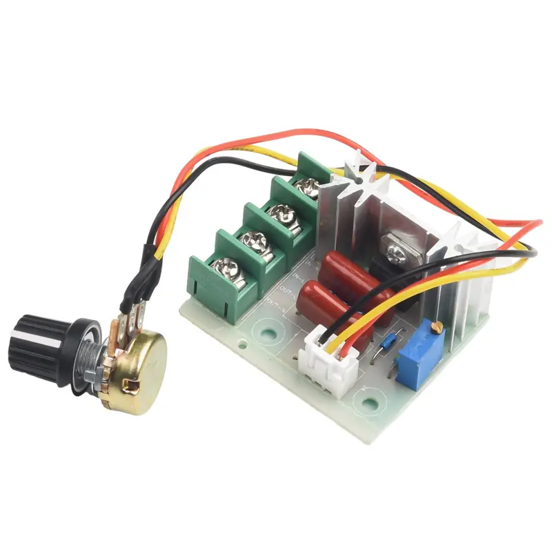Bộ điều khiển tốc độ động cơ, 220V, 2000W, Bộ điều chỉnh điện áp SCR, Bộ điều nhiệt, với chức năng Bộ điều chỉnh độ sáng 3