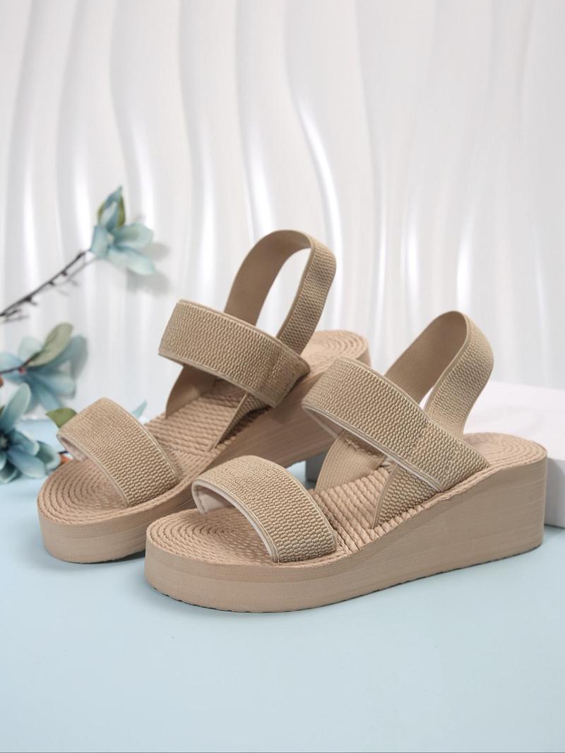 Product Introduction of Women's Fashionable Minimalist Sandals, Casual Comfortable Lightweight Sandals for Beach, All-match Sandals for Daily Wear, Walking Shoes 3