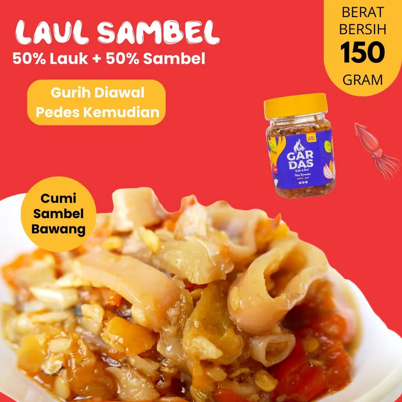 Beli 2 Dapet 4, 1 Lauk Cumi Sambel Bawang & 1 Lauk Ikan Asap Cabe Ijo Gratis 1 Sambel Botol & 1 Sambel Sachet Varian Random Sambal Sachet 2
