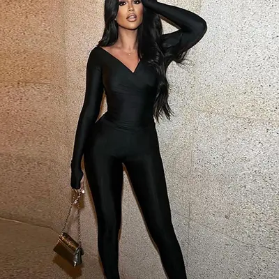 Fashion nova black jumper best sale