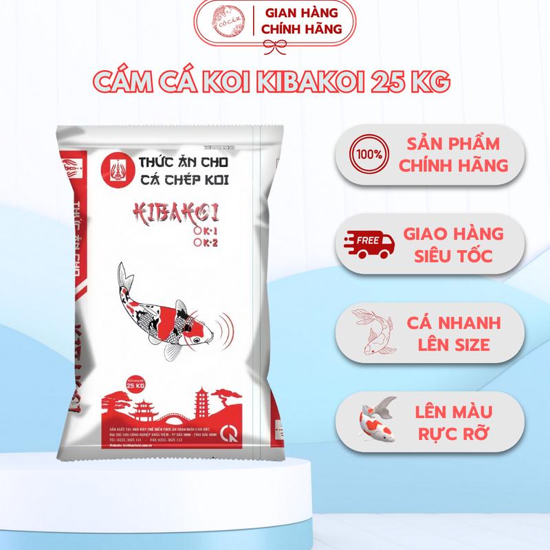  Cám cá koi Kibakoi 25 kg tăng màu tăng size cá koi 