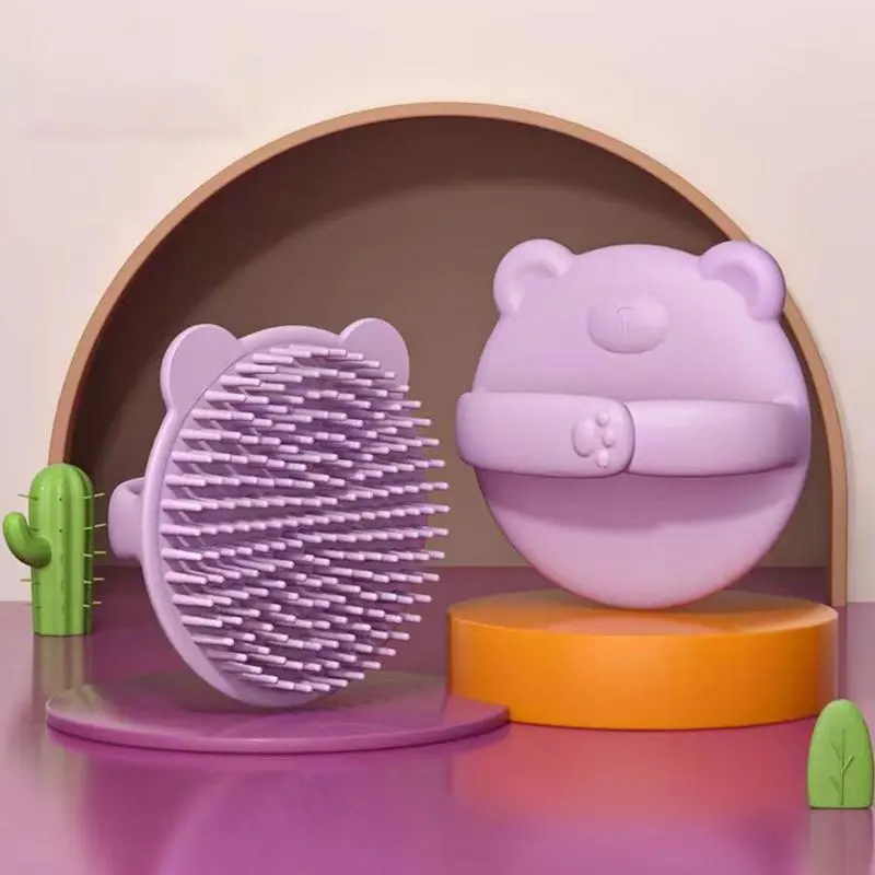 Bàn Chải Gội Đầu Bằng Silicon Mềm, Dành Cho Tắm Em Bé Và Trẻ Sơ Sinh, Máy Massage Da Đầu Cho Trẻ Em, Màu Trơn Thích Hợp Cho Bé Trai Và Bé Gái, Đồ Dùng Trẻ Em 4