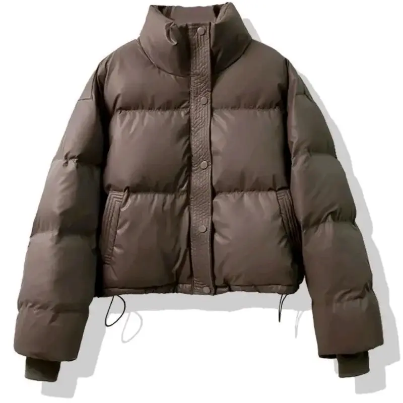 Áo khoác da nữ lập trình mới 2024 dáng ngắn 3 lớp dày dặn Jacket Có Túi Top 2