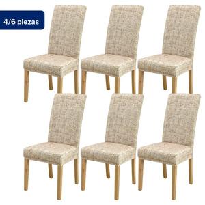 Funda para silla, 4/6 unidades, Funda removible y lavable para silla, Protector de silla antipolvo para sala de estar en casa, hotel y comedor