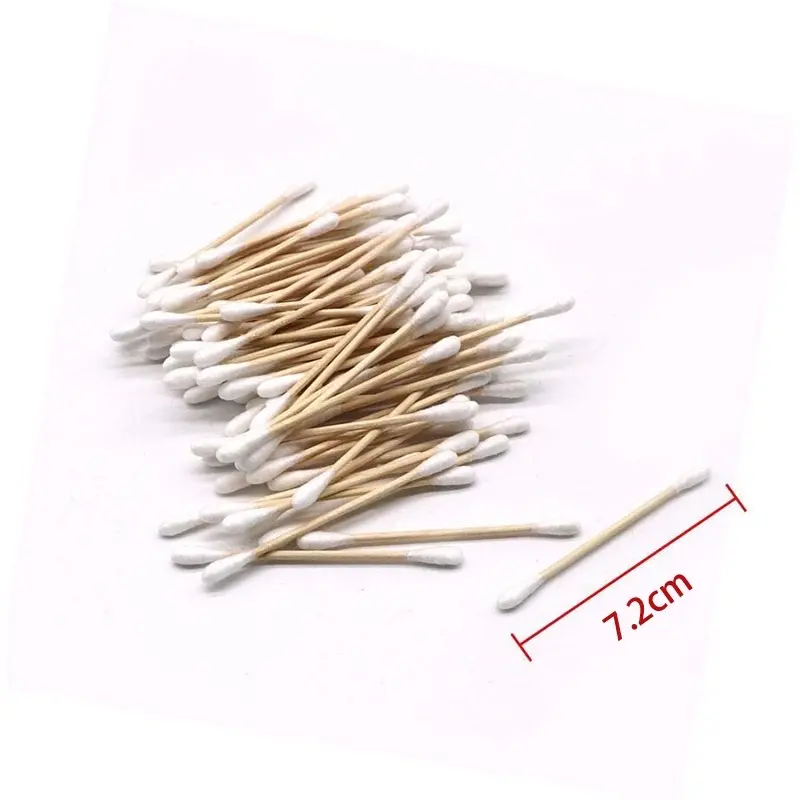 BỊCH 100 TĂM BÔNG NGOÁY TAI HAI ĐẦU THÂN GỖ TRE HÀNG NỘI ĐỊA TRUNG