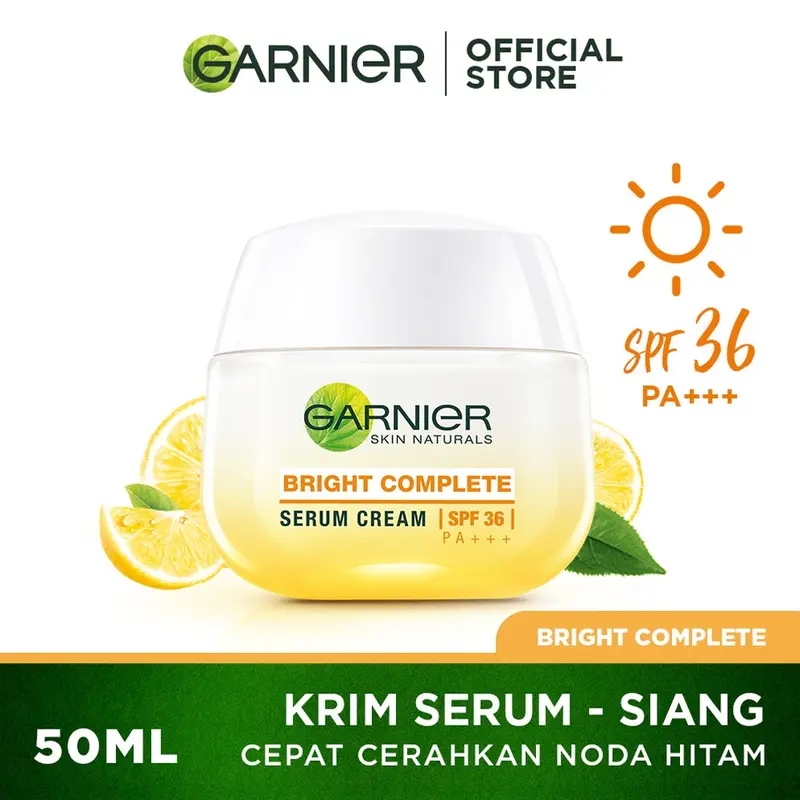 Paket Skincare Garnier Bright Complete Vitamin C Simple Set - Krim Pagi & Krim Malam Mencerahkan (Day Cream 50 ml + Night Cream 50 ml) 1