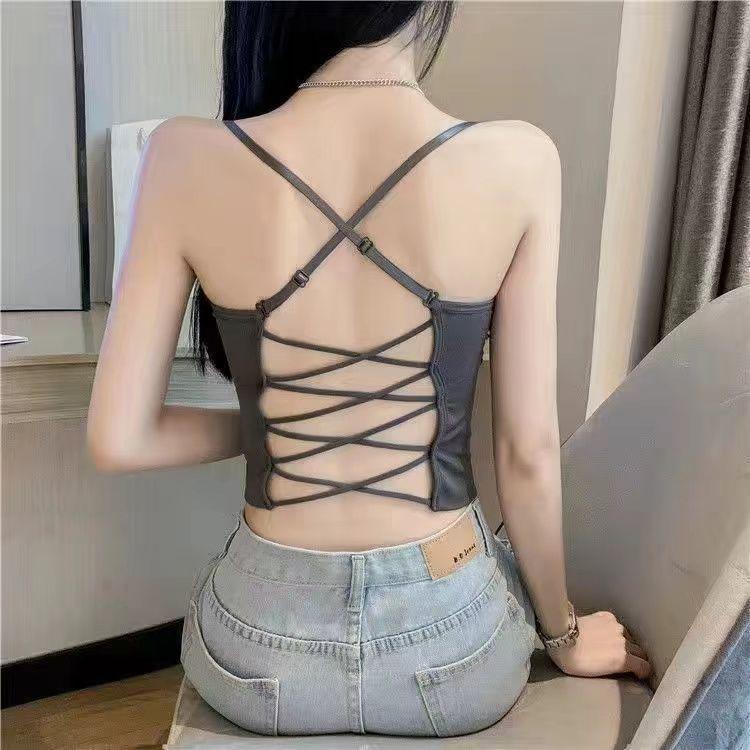 Product Introduction of Áo Vest Lớp Cơ Sở Áo Yếm, Áo Ống, Áo Lót, Áo Sơ Mi Lớp Cơ Sở Dụng Cụ, Dễ Phối Đồ Có Thể Mặc Ngoài Trời, Cô Gái Nóng Bỏng Gợi Cảm, Màu Trơn Có Thể Mặc Bên Trong, Bao Gồm Áo Yếm, Số Lượng Áo 17
