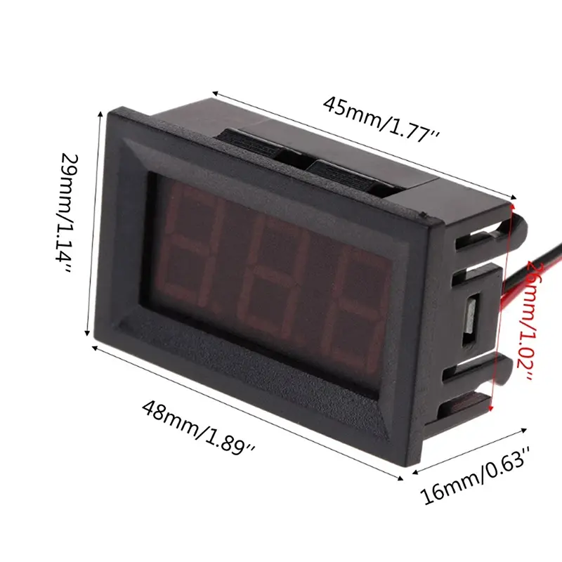Vôn Kế Kỹ Thuật Số Ampe Kế, 0,56 In, Amp Bảng Điều Khiển DC, Máy Kiểm Tra Đồng Hồ Đo Dòng Điện Áp