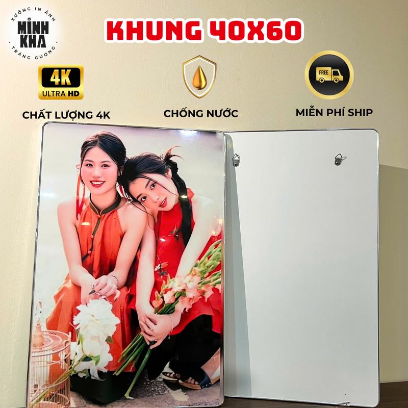 SIZE 40X60 - Tặng quà đơn trên 250K ẢNH IN THEO NHU CẦU - Tráng Gương Bo Viền - TẶNG COMBO CHỈNH ẢNH MIỄN PHÍ - Chất Lượng 4K Chống Nước Không Phai Màu Không Mối Mọt - Kèm Móc Treo Giá Đỡ - Decor Treo Tường Để Bàn Trang Trí Khung Tranh Phòng Khách