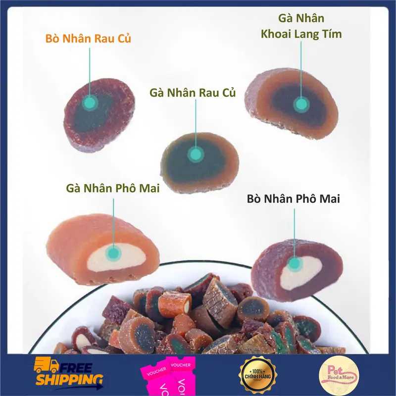 Bánh Thưởng Snack Gặm Giúp Làm Sạch Răng, Giàu Dinh Dưỡng Cho Chó Túi 100g 5